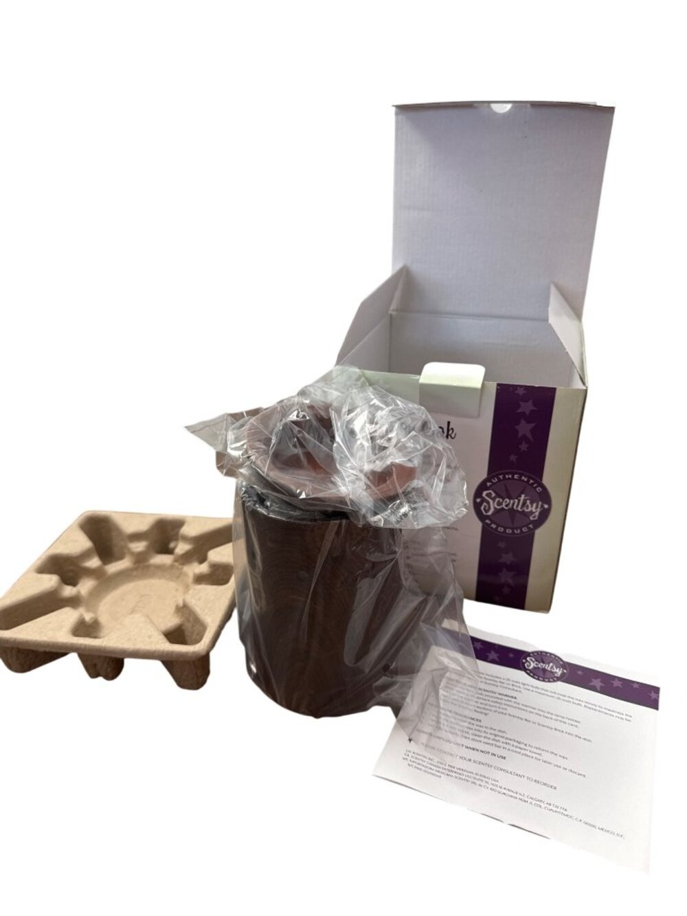 RARE! Scentsy Mission Oak Premium Warmer Authentic Scented Wax Melter With Box &